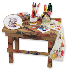 Painter's Table with Accessories